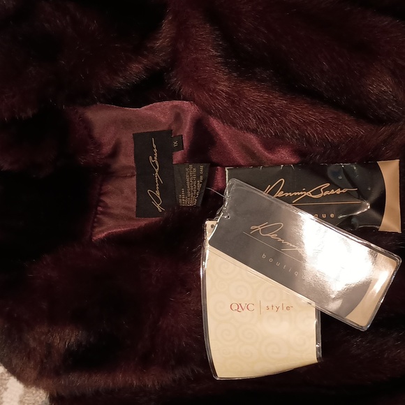 Dennis Basso Faux Fur Mink Coat - Picture 2 of 6